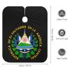 Coats of Arms of El Salvador Hair Cutting Cape Salon Haircut Apron Barbers Hairdressing Cape with Adjustable Snap Closure view 2