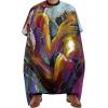 African American King and Queen Hair Cutting Cape Salon Haircut Apron Barbers Hairdressing Cape with Adjustable Snap Closure view 1