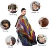 African American King and Queen Hair Cutting Cape Salon Haircut Apron Barbers Hairdressing Cape with Adjustable Snap Closure view 3