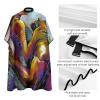 African American King and Queen Hair Cutting Cape Salon Haircut Apron Barbers Hairdressing Cape with Adjustable Snap Closure view 4