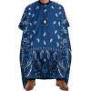 Blue Paisley Hair Cutting Cape Salon Haircut Apron Barbers Hairdressing Cape with Adjustable Snap Closure view 1