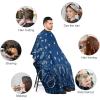 Blue Paisley Hair Cutting Cape Salon Haircut Apron Barbers Hairdressing Cape with Adjustable Snap Closure view 3