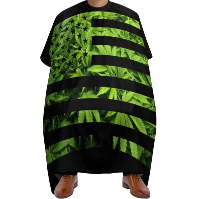 American Weeds Flag Hair Cutting Cape Salon Haircut Apron Barbers Hairdressing Cape with Adjustable Snap Closure