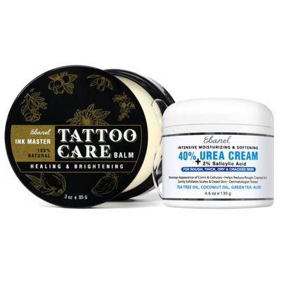 Ebanel Bundle of 40% Urea Cream and Tattoo Aftercare Healing Balm