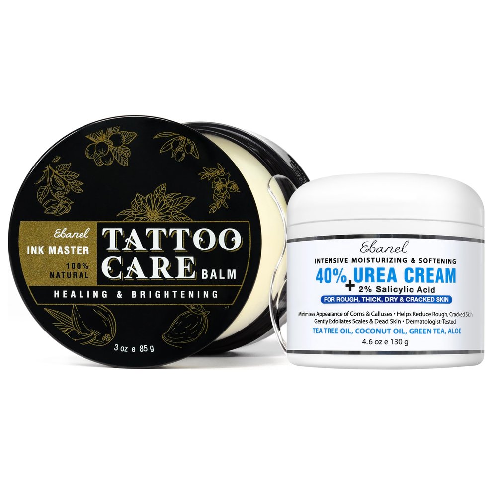 Ebanel Bundle of 40% Urea Cream and Tattoo Aftercare Healing Balm