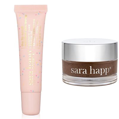Sara Happ Sweet Glow and Go: Confetti Cake Lip Scrub Exfoliator + Vanilla Bean Lip Scrub DuoExfoliating Lip Treatment, Moisturizer for Dry and Flaky Lips, Vegan, (0.5 Fl Oz each)