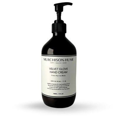 Murchison-Hume Velvet Glove Hand Cream with nourishing Fruit Extracts and Plant Seed Oils for lasting, 24-hour protection against dryness, non-greasy, Original Fig