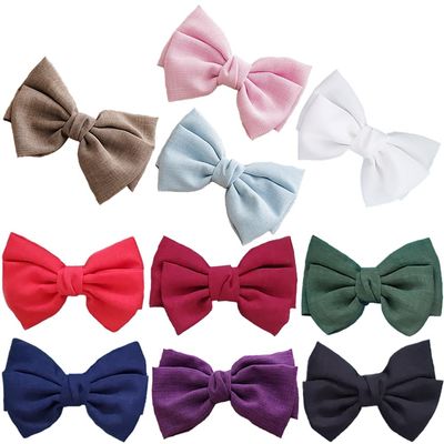 10 Pcs Hair Bow Clips, 5" French Hair Bows Hair Barrettes Hair Accessories for Women Girls and Ladies