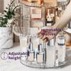 ANIIC Makeup Organizer for Vanity Cosmetics Organizer 360 Rotating Makeup Organizer Adjustable Layer Skincare Organizer with Brush Holder Perfume Tray Make Up Organizers and Storage view 2