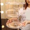 ANIIC Makeup Organizer for Vanity Cosmetics Organizer 360 Rotating Makeup Organizer Adjustable Layer Skincare Organizer with Brush Holder Perfume Tray Make Up Organizers and Storage view 4