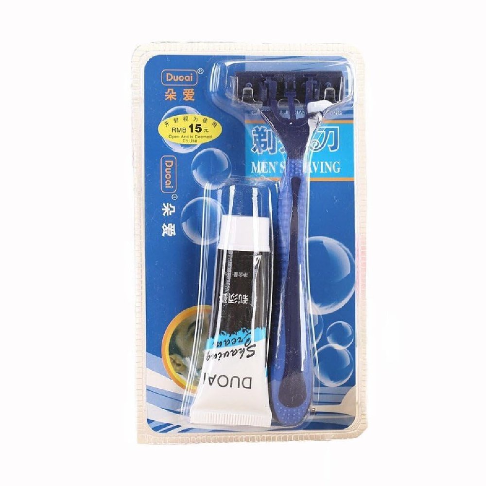 razor kit men disposable shaving blades razor shave cream women blade fusion mach mens trimmer kit face set beard handle sensitive hair skin disposable womens 10-20 box set (20)
