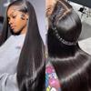 0.10mm Ultra-thin Lace Front Wigs Straight Human Hair Wigs 180% Density Pre Cut 13x4 Real HD Lace Human Hair Wigs Natural Hairline Glueless Wig Pre Plukced Bleached Knots Natural Color 24 Inch view 2