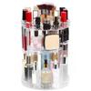 3 Tiers Rotating Makeup Organizer with Compartment 360 Rotating Makeup Stand Reusable Rotating Display Case Large Capacity Cosmetic Display Box Clear for Dresser Bathroom Skincare  view 1