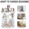 3 Tiers Rotating Makeup Organizer with Compartment 360 Rotating Makeup Stand Reusable Rotating Display Case Large Capacity Cosmetic Display Box Clear for Dresser Bathroom Skincare  view 3