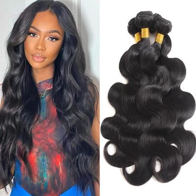 12A Brazilian Body Wave Human Hair 4 Bundles 24 26 28 30Inch 100% Unprocessed Brazilian Virgin Human Hair Weave Bundles Body Wave Hair Extensions Natural Color