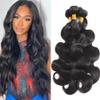 12A Brazilian Body Wave Human Hair 4 Bundles 24 26 28 30Inch 100% Unprocessed Brazilian Virgin Human Hair Weave Bundles Body Wave Hair Extensions Natural Color view 1