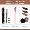 Anjoize Eyebrow, 2023 New 4D Hair Stroke Brow Stamp Brush, 4D Laminated Brow Home-Grooming Kit, Anjoize Eyebrow Pen With Eyebrow Gel (Gray Brown) view 3