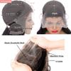 0.10mm Ultra-thin Lace Front Wigs Straight Human Hair Wigs 180% Density Pre Cut 13x4 Real HD Lace Human Hair Wigs Natural Hairline Glueless Wig Pre Plukced Bleached Knots Natural Color 16 Inch view 3