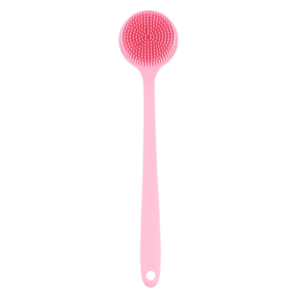 POPETPOP Handle Silicone Bath Scrubber Cozy Bristle Exfoliating Brush for Gentle Massage and Skin Cleansing for Showers and Back Scrubbing