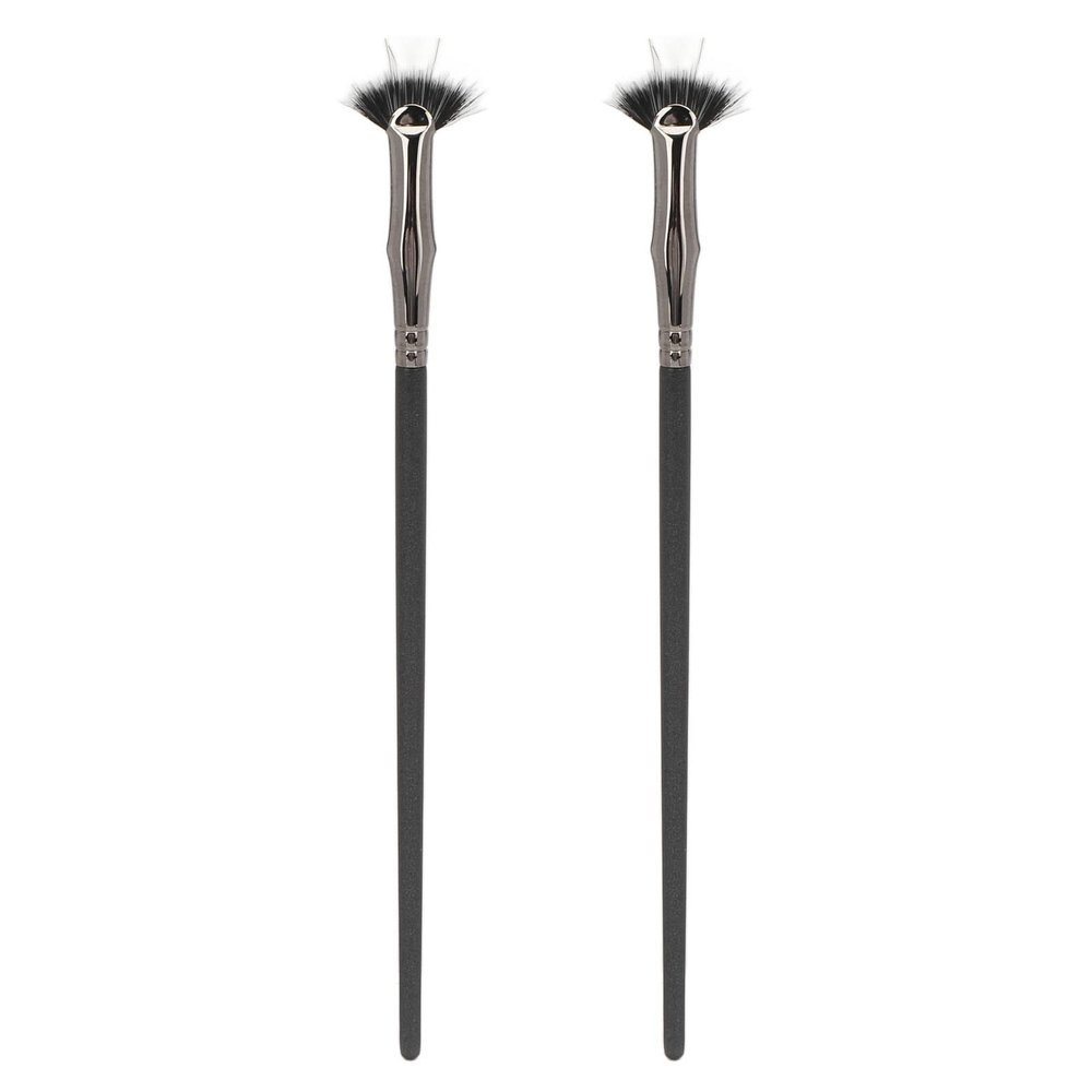 2pcs Bent Mascara Fan Brush - Prevent Clumping and Enhance Lower Lashes - Makeup Application Brushes