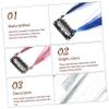 Beavorty 6pcs Sparkly Tinsel Hair Extensions Hair Glitter Strands for Women Easy to Apply Rainbow Tinsel Clips for Parties Halloween and Cosplay view 3