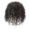 Fluffy Curly Human Hair One Piece Two Clips Clip in Hair Toppers with Thinning Hair for Hair Loss for Woman 7x10cm/2.8x3,9inch Hairpiece Hand Tied (Natural color,20cm/8inch) view 1