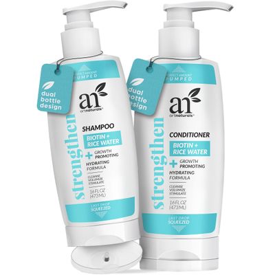 Artnaturals Rice Water + Biotin Shampoo and Conditioner Set(16 Fl Oz (Pack of 2))