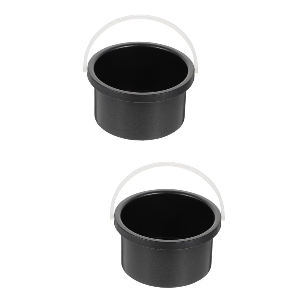LALAFINA 2pcs Aluminum Wax Melting Bowl Non-stick Inner Pot for Hair Removal Compact Design for Easy Storage Black Wax Melting Accessory for Professionals