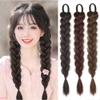 16 Inch Long Braided Ponytail Extension with Hair Tie, Natural Soft Synthetic Hair Piece for Women Daily Wear(Light Brown) view 3