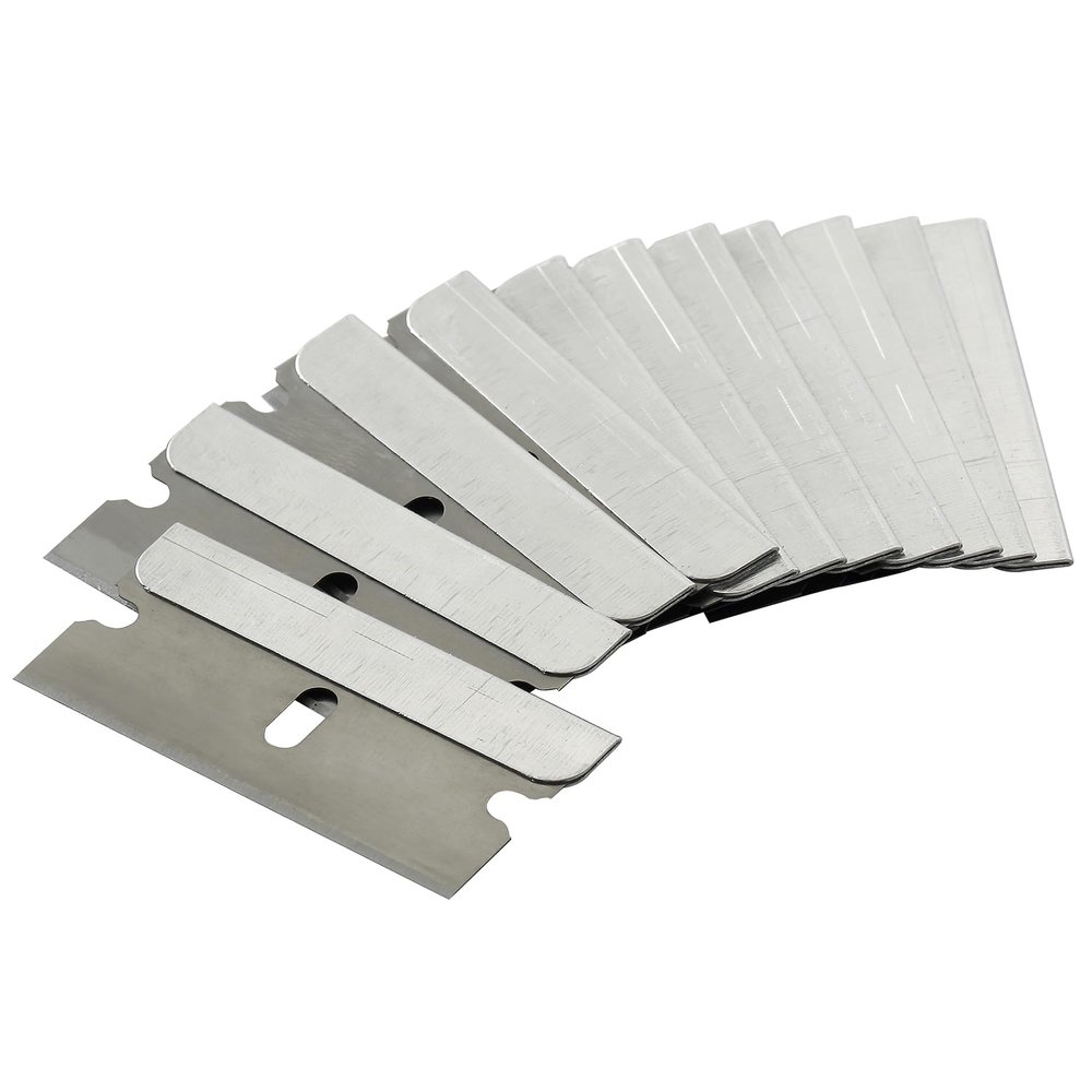 Bates Single Edge Razor Blades, 100 Pack, Silver, Straight Edge, Scraper Blades