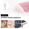 1500 PCS Eyelash Extension Supplies Kit, 500 Spoolies Mascara Wands 500 Lip Brushes 500 Micro Swabs Pink, Disposable Eyelash Brushes Makeup Applicator Tool with 3 Reusable Containers view 4