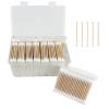 6 inches 200PCS Dual- Ends Pointed Cotton swabs, 2.83inches 1000 PCS Cotton swabs for Makeup, Personal Care view 2