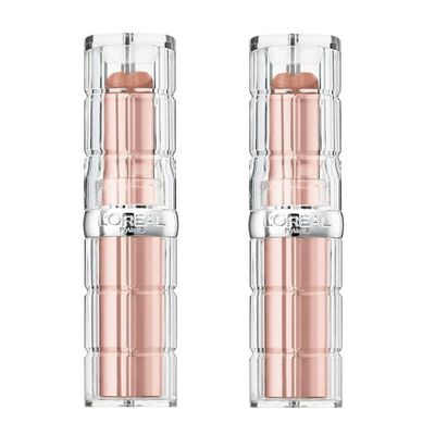 Pack of 2 L'Oreal Paris Colour Riche Plump and Shine Lipstick, Coconut Plump 107