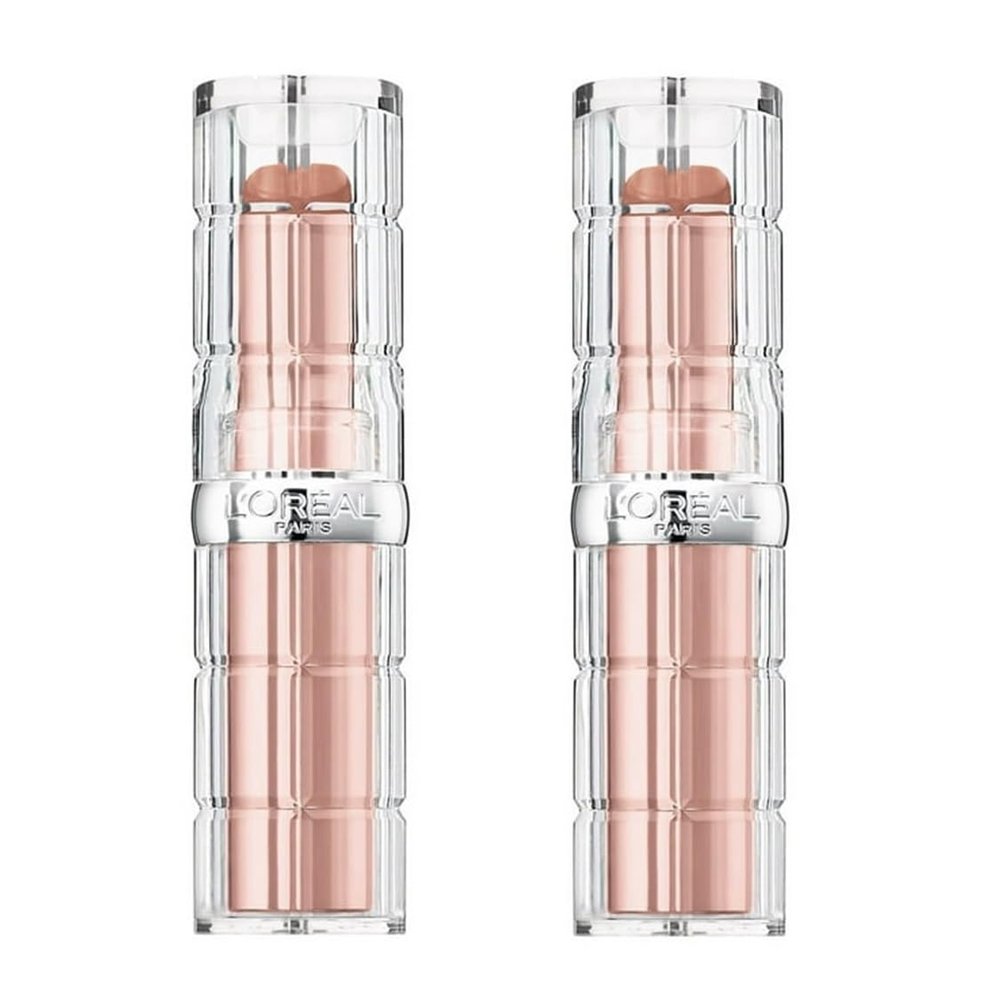 Pack of 2 L'Oreal Paris Colour Riche Plump and Shine Lipstick, Coconut Plump 107