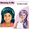2 Pcs Long Kids Bonnets for Girls,Silky Satin Bonnet for Sleeping Kid, Bonnet for Kids' Braids,Long Hair view 3