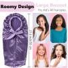 2 Pcs Long Kids Bonnets for Girls,Silky Satin Bonnet for Sleeping Kid, Bonnet for Kids' Braids,Long Hair view 4
