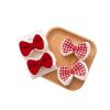 Cute cartoon autumn and winter furry three-dimensional bow ear hair rope plush hair ring New Year red children's headdress for women (Color : 2#Red, Size : 2PCS) view 4
