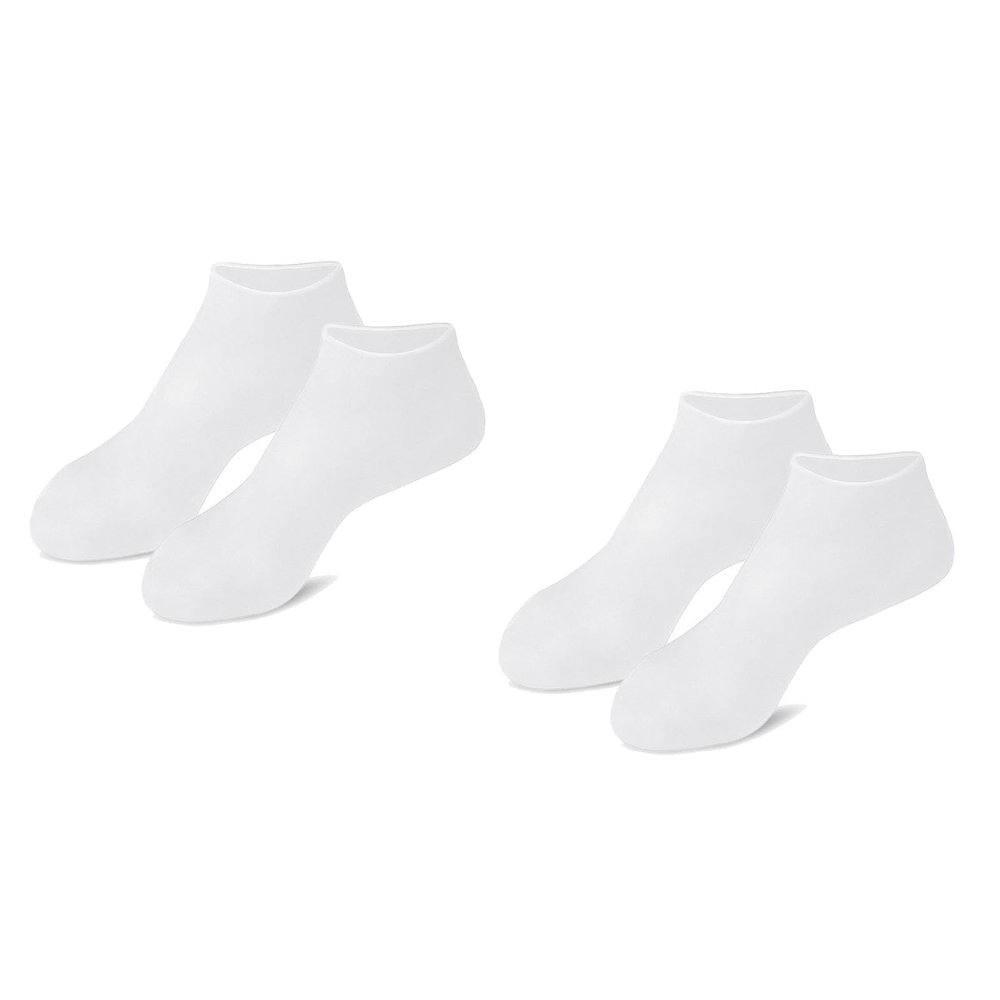 3 pair Silicone Moisturizing Socks for Dry Cracked Feet Women, Foot Spa Pedicure Silicone Socks for Repairing (One size,2 Pair C)