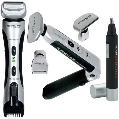 Platinum Pro The New PLATINUM PRO Best Bundle - Back Shaver and Body Groomer for Full Body Grrooming, Plus a Free Nose Trimmer