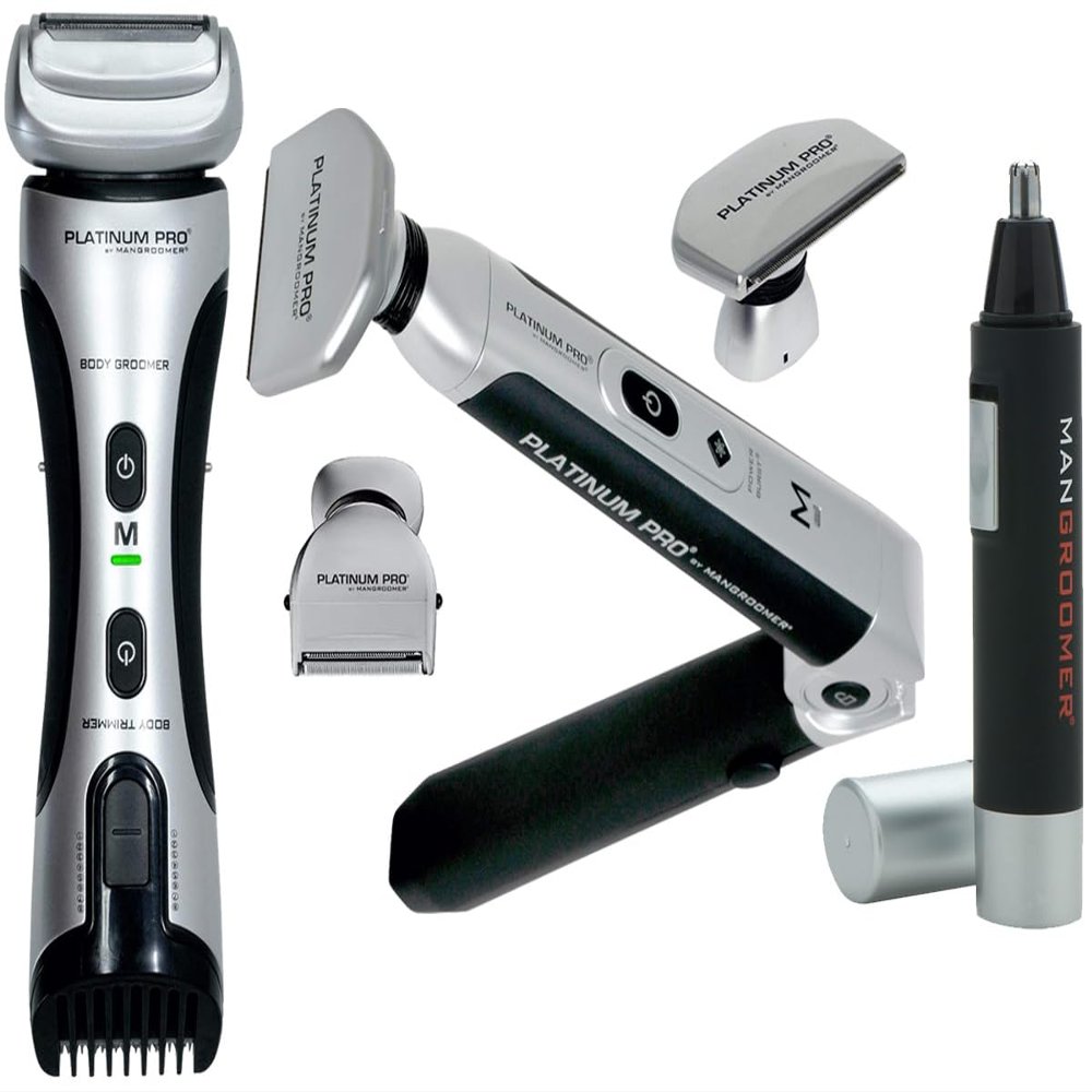 Platinum Pro The New PLATINUM PRO Best Bundle - Back Shaver and Body Groomer for Full Body Grrooming, Plus a Free Nose Trimmer