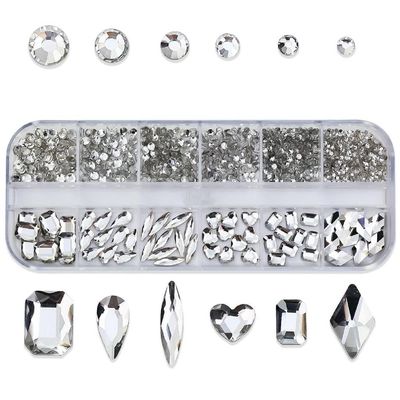 Nail Gems Multi Shapes Nail Rhinestones Nail Nail Art Crystals Nail Gems Stones DIY Nail Art-Decor Nail Rhinestones Flatback Nail Art Multi Shapes Nail For Diy Craft