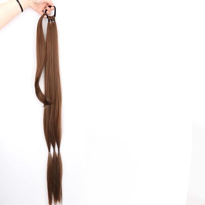 34Inches Synthetic Long Braided Ponytailtail Hair Extensions For Women Black Brown Ponytailtail With Hair Rope 12