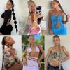 34Inches Synthetic Long Braided Ponytailtail Hair Extensions For Women Black Brown Ponytailtail With Hair Rope 12 view 3