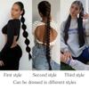 34Inches Synthetic Long Braided Ponytailtail Hair Extensions For Women Black Brown Ponytailtail With Hair Rope 12 view 4