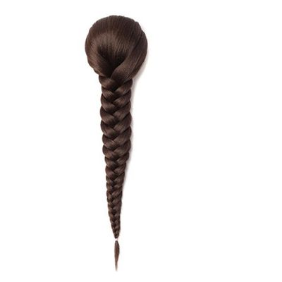 20 Inch Long Straight Synthetic Hair Extension Braided Fishtail Fishbone Drawstring Ponytailtail Hair Ombre Blonde For White Women 4 75g