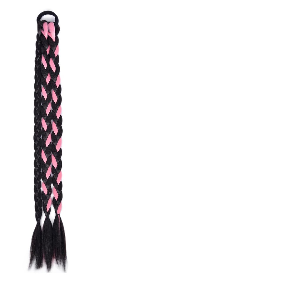 22Inch Synthetic Drawstring Fishtail Braided Ponytailtails Extension Long Natural Hair Extensions Women's False Braid Color 1B PK 35g