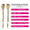 22Inch Synthetic Drawstring Fishtail Braided Ponytailtails Extension Long Natural Hair Extensions Women's False Braid Color 1B PK 35g view 3