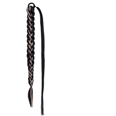 22Inch Synthetic Drawstring Fishtail Braided Ponytailtails Extension Long Natural Hair Extensions Women's False Braid 1B22 20Inch 60g