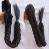 22Inch Synthetic Drawstring Fishtail Braided Ponytailtails Extension Long Natural Hair Extensions Women's False Braid 1B22 20Inch 60g view 2