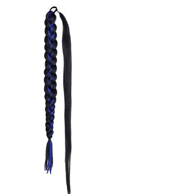 20 Inch Long Straight Synthetic Hair Extension Braided Fishtail Fishbone Drawstring Ponytailtail Hair Ombre Blonde For White Women 1BF22 20Inch 60g